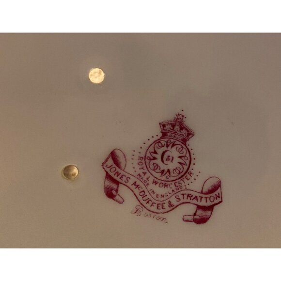 Antique Royal Worcester Porcelain Vegetable Cloche Yellow & White With Gold Acce - Picture 3 of 11